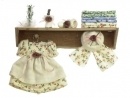 Dollhouse Shelf w/Dress and Clothing Items
