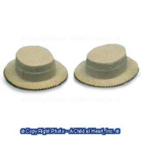 Dollhouse 2 pc Straw Hat Set