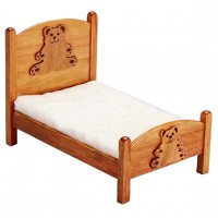 Small Bear Dollhouse Bed