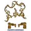 Sale $3 Off - Ornate Gold Fireplace Screen & Andirons