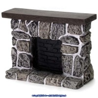 Dollhouse Fieldstone Fireplace