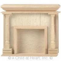 Dollhouse Unfinished Fireplace - Monticello