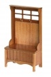 Disc $3 Off - Pecan Hall Stand with Mirror