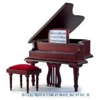 Mahogany Baby Grand Piano