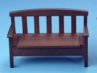 Dollhouse Garden Bench - Walnut