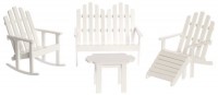 Dollhouse Adirondack Patio Furniture - White