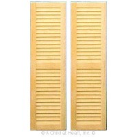 2 pc Louvered Shutters - Medium
