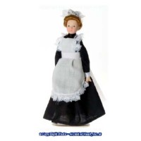 Porcelain Maid Doll in Black