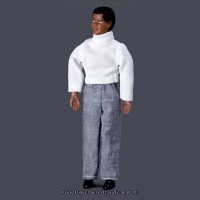 Vinyl African American Dad Doll