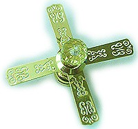 Small Brass Ceiling Fan (Non Working)