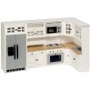 Dollhouse 3 pc White & Marble Kitchen