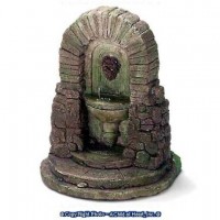 Dollhouse Lion Head Wall Fountain with Steps