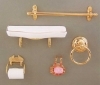 Sale $5 Off - Brass Bathroom Accessory Set by Reutter