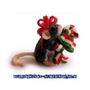 Dollhouse Mouse with X-mas Candy Cane