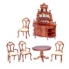 - New - Dollhouse Painted Walnut Dining Room by Bespaq