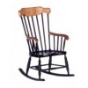 - New - Dollhouse Rocking Chair Black / Maple by Bespaq