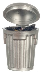 (*) Filled Dollhouse Trash Can