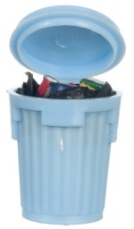 (*) Filled Dollhouse Trash Can
