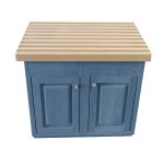 (*) Painted Island with Butcher Block Top- Choice of Color -