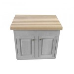 (*) Painted Island with Butcher Block Top- Choice of Color -