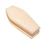 (*) Unfinished Dollhouse Lined Coffin