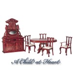 Dollhouse Mahogany Dining Set