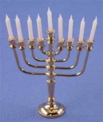 &amp;sect; Disc .60&amp;cent; Off - Brass Menorah with Candles