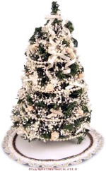 Dollhouse White Velvet Tree Skirt
