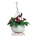 Dollhouse Hanging Red Flowers
