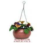 Dollhouse Hanging Multi Colored Pansies