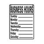 (*) Dollhouse Business Hours - Sign- Choice of Color &amp; Style -