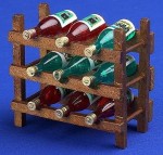 (*) Dollhouse Filled Wine Rack