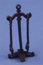 Dollhouse Black Fireplace Tool Set