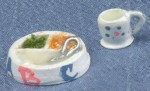 Dollhouse Filled Baby Food Bowl &amp; Cup