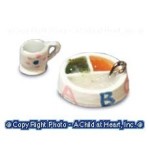 Dollhouse Filled Baby Food Bowl &amp; Cup