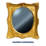 Ornate Gold Dollhouse Mirror