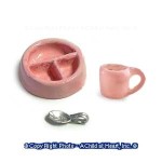 (*) Dollhouse Baby Spoon, Dish &amp; Mug Set- Choice of Color -