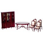 Dollhouse Mahogany Dining Room by Bespaq