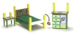 Assorted Dollhouse Boy Bedroom Sets