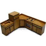 Dollhouse 5 pc Kitchen Cabinet Set(s)- Choice of Color -