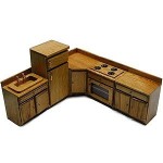 Dollhouse 5 pc Kitchen Cabinet Set(s)- Choice of Color -