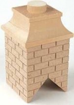 Dollhouse Partially Bricked Chimney