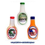Dollhouse Bottled of Salad Dressing Set