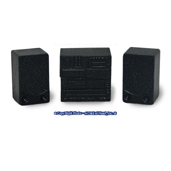 Small Dollhouse Stereo with Speakers