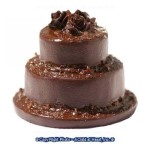 (*) Dollhouse Rose Topped Chocolate Wedding Cake