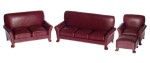 Bespaq Dollhouse Leather Living Room