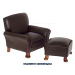 Bespaq Dollhouse Leather Living Room