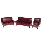 Bespaq Dollhouse Leather Living Room