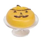 Dollhouse Jack-O-Lantern Cake on Stand