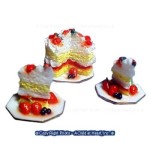 Dollhouse Sliced Strawberry Cake Set